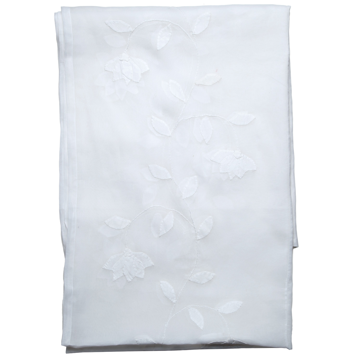 Liana Applique Design Tablecloth - White | Marigold Living